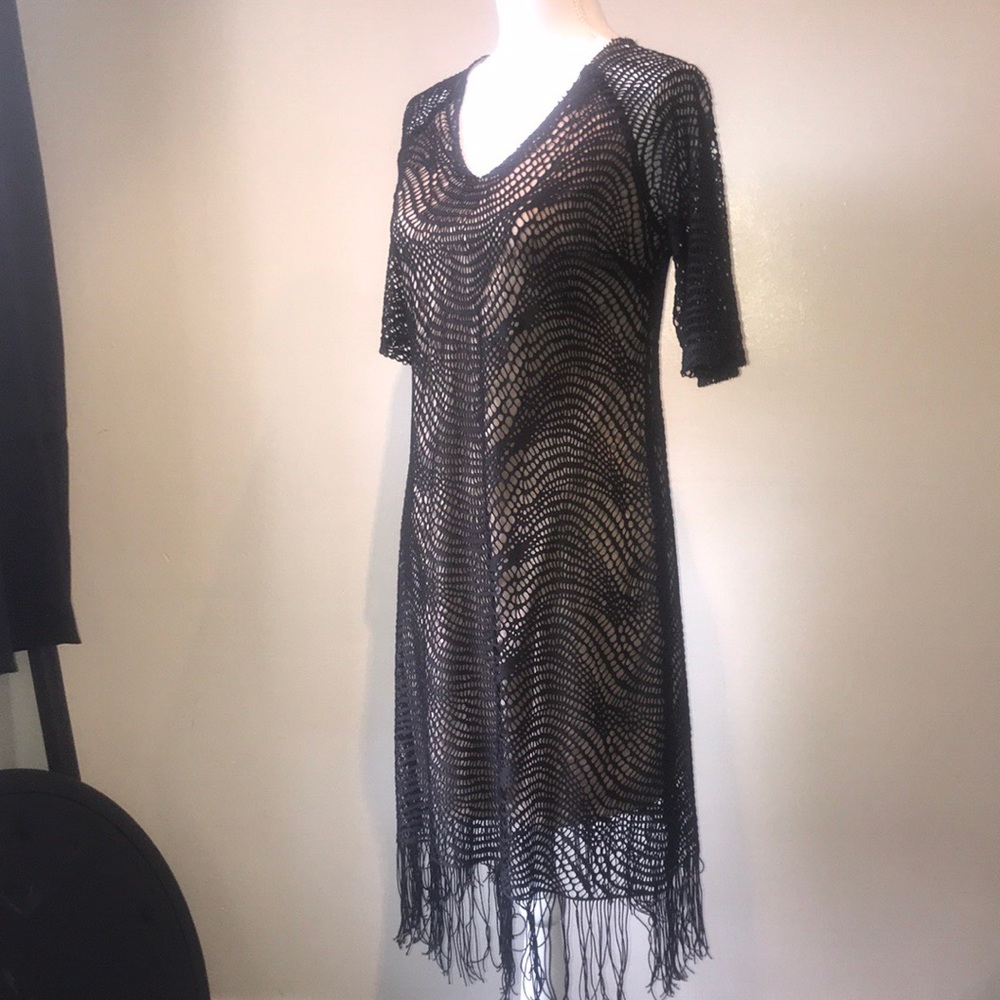 Black Fringe Dress - Picture 2 of 6
